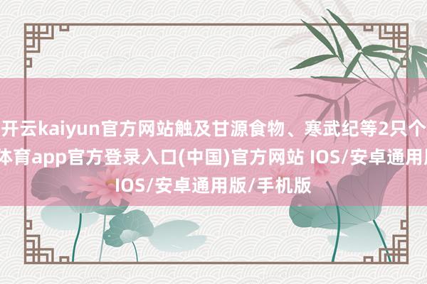 开云kaiyun官方网站触及甘源食物、寒武纪等2只个股-kai云体育app官方登录入口(中国)官方网站 IOS/安卓通用版/手机版