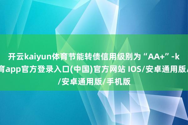 开云kaiyun体育节能转债信用级别为“AA+”-kai云体育app官方登录入口(中国)官方网站 IOS/安卓通用版/手机版