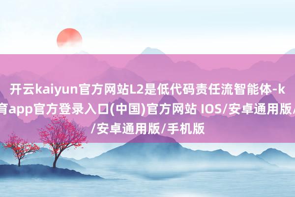 开云kaiyun官方网站L2是低代码责任流智能体-kai云体育app官方登录入口(中国)官方网站 IOS/安卓通用版/手机版