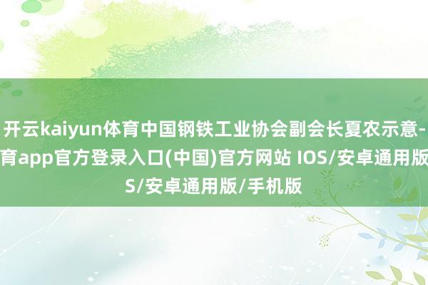 开云kaiyun体育中国钢铁工业协会副会长夏农示意-kai云体育app官方登录入口(中国)官方网站 IOS/安卓通用版/手机版
