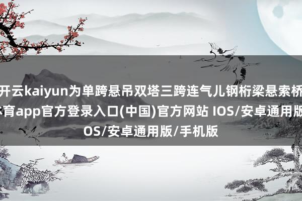 开云kaiyun为单跨悬吊双塔三跨连气儿钢桁梁悬索桥-kai云体育app官方登录入口(中国)官方网站 IOS/安卓通用版/手机版
