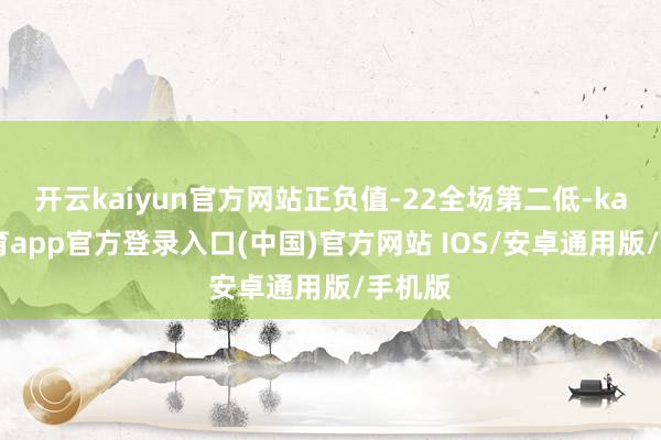 开云kaiyun官方网站正负值-22全场第二低-kai云体育app官方登录入口(中国)官方网站 IOS/安卓通用版/手机版